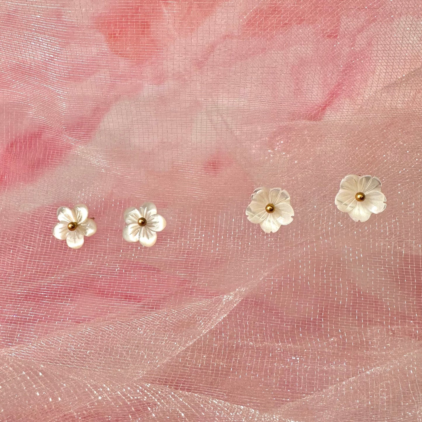 Boucles puce nacre