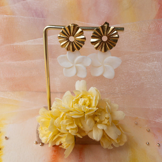 Boucles pendant nacre