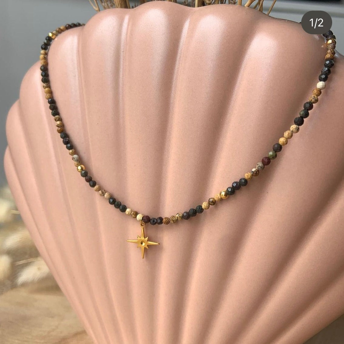 Collier perles 3 mm