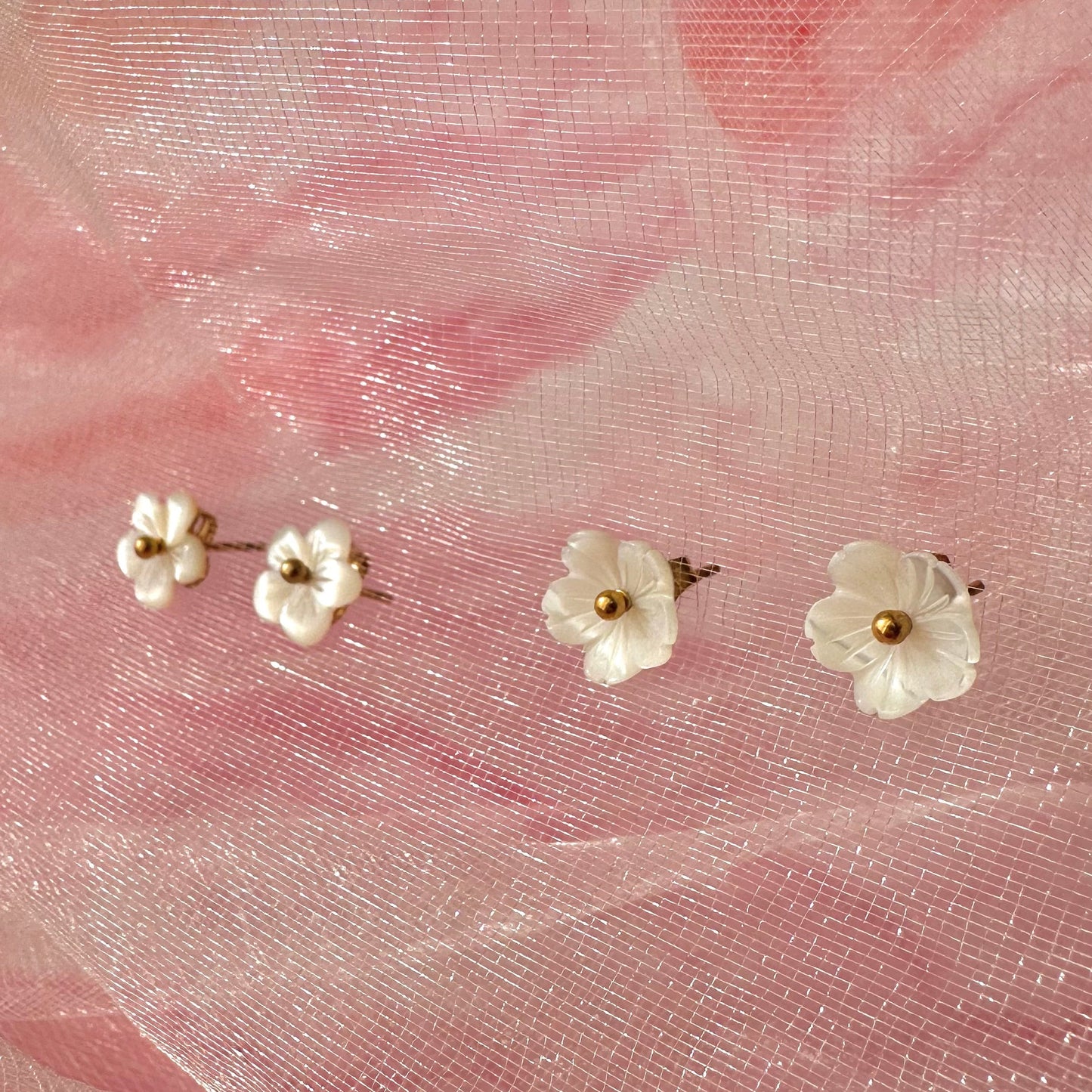 Boucles puce nacre