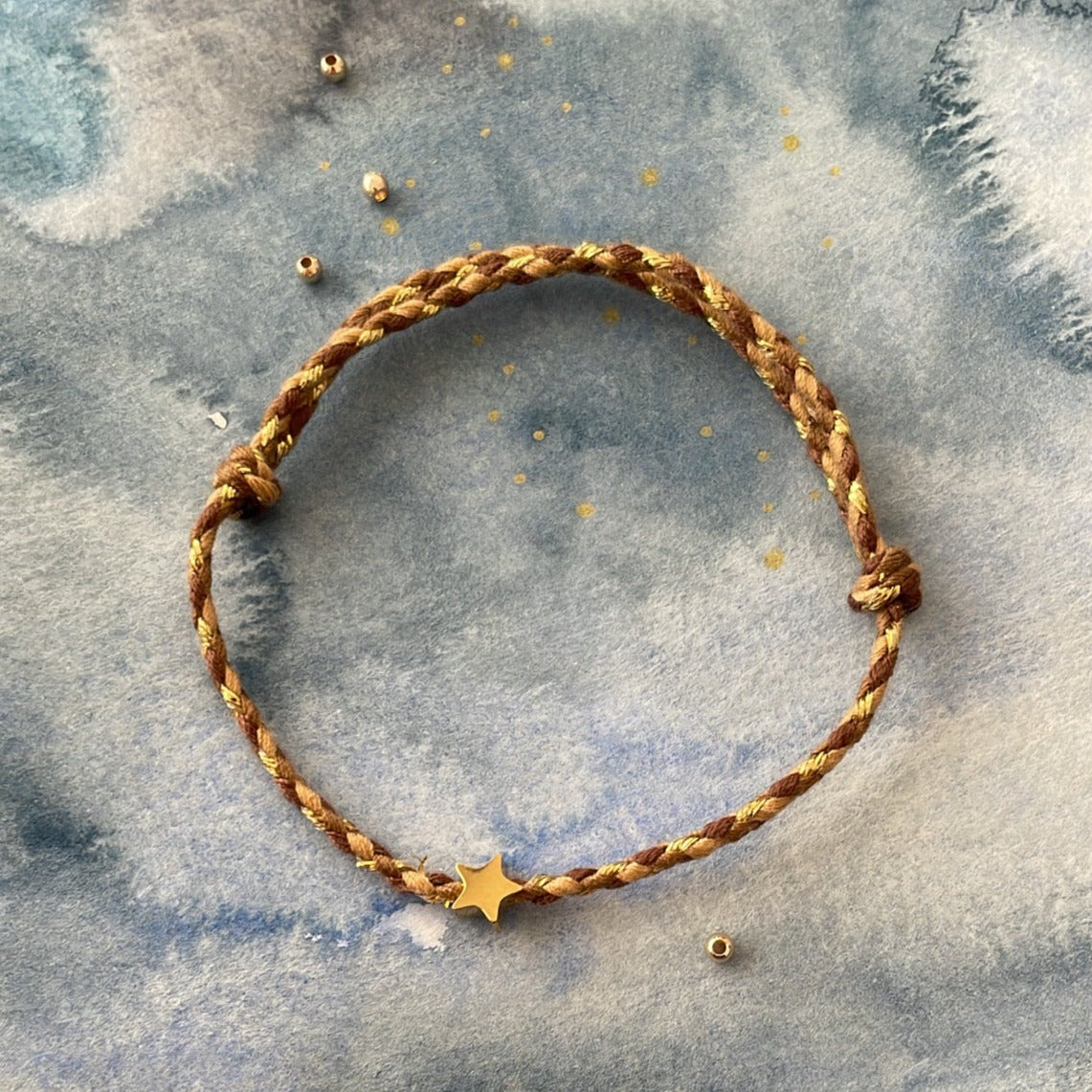 Bracelet fil perle acier inoxydable