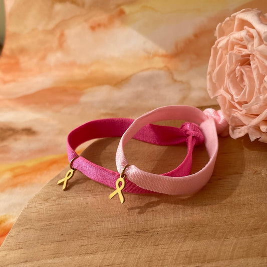 Bracelet élastique Octobre Rose