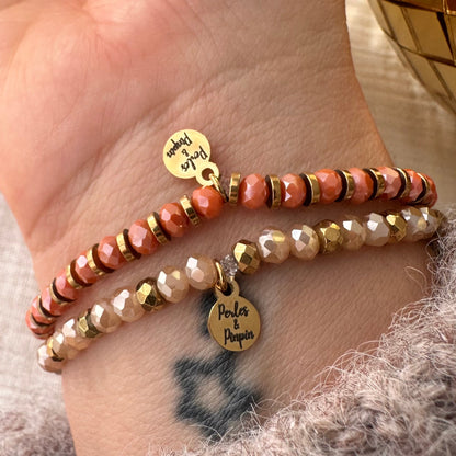 Bracelet perles cristal et doré