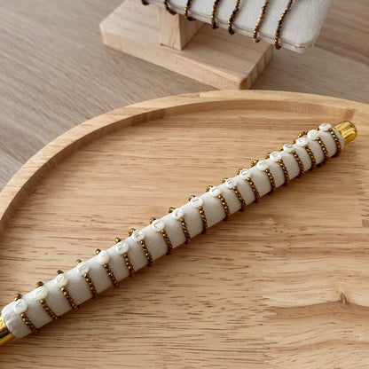 Bague perles alphabet