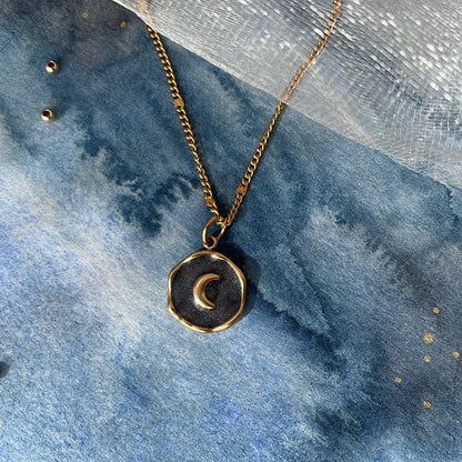 Collier chaine Lune