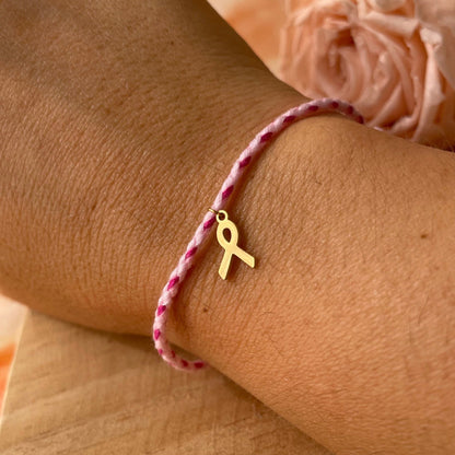 Bracelet fil Octobre Rose
