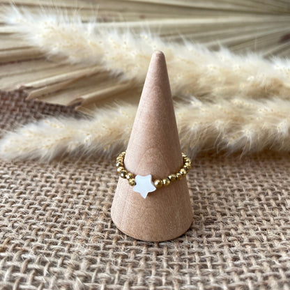 Bague perles élastique