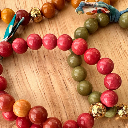 Bracelet perles et ruban liberty