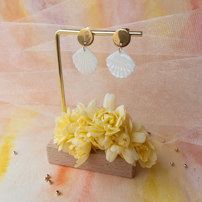 Boucles pendant nacre