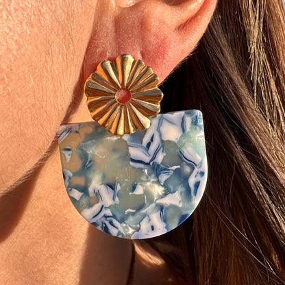 Boucles pendant acrylique