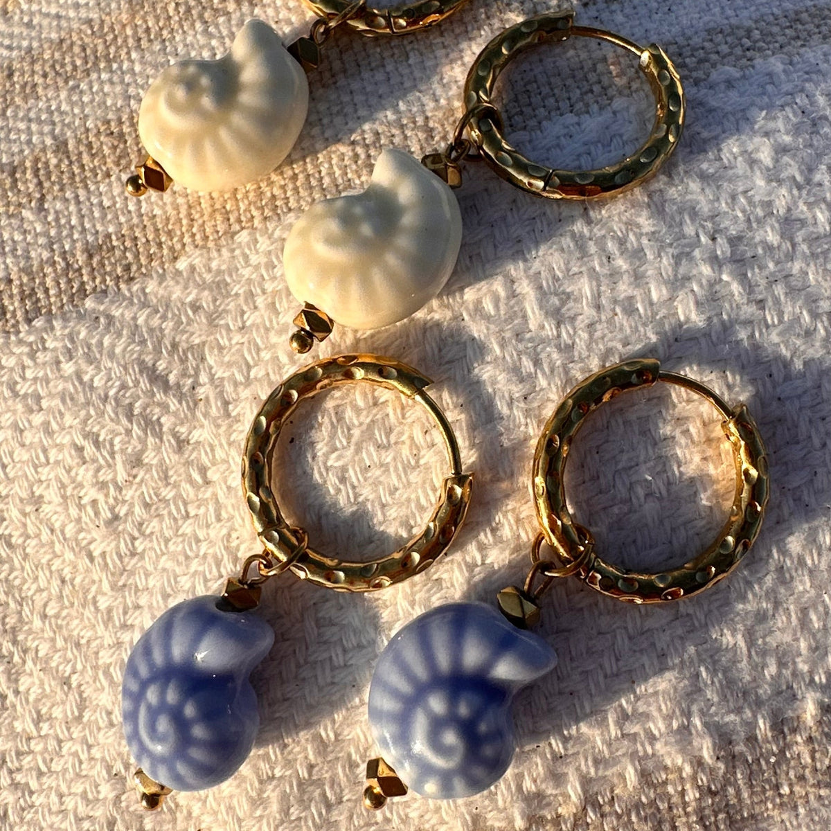 Boucles escargot céramique