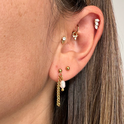 Boucles clou et chaine