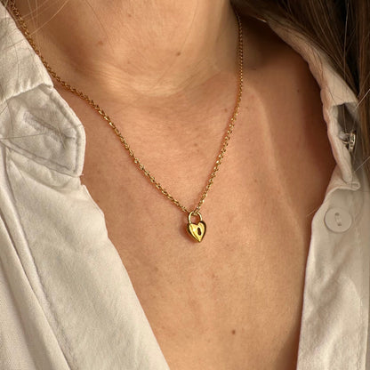 Collier cadenas coeur