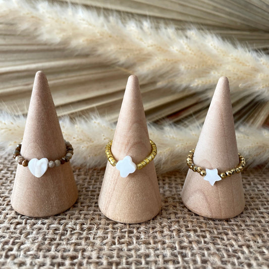 Bague perles élastique