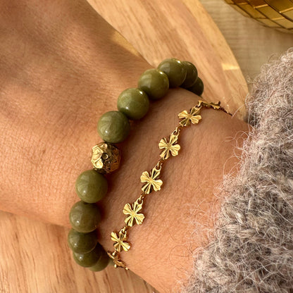 Bracelet chaine maillon strié