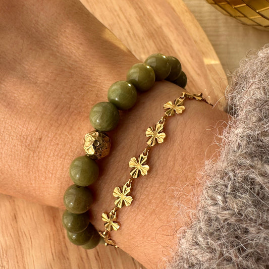 Bracelet chaine maillon strié