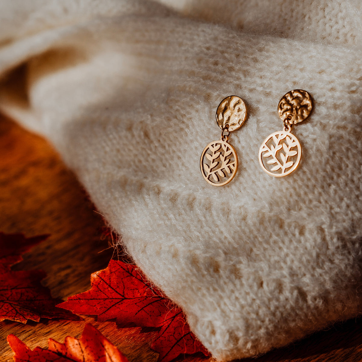 Boucles d'oreilles végétales