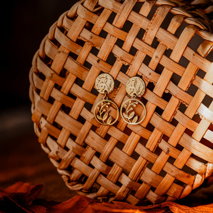 Boucles d'oreilles végétales