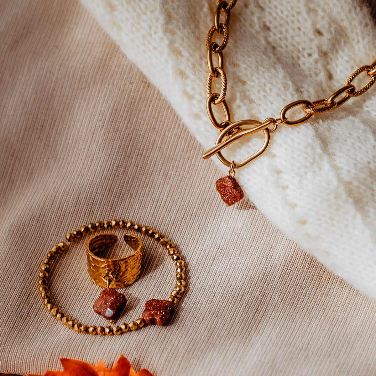 Bracelet perle trèfle
