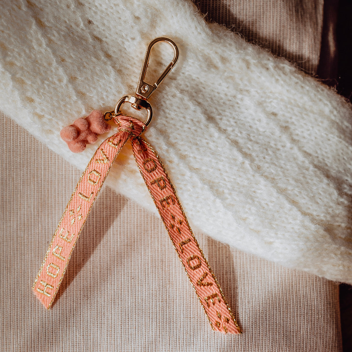 Porte-clés message et nounours