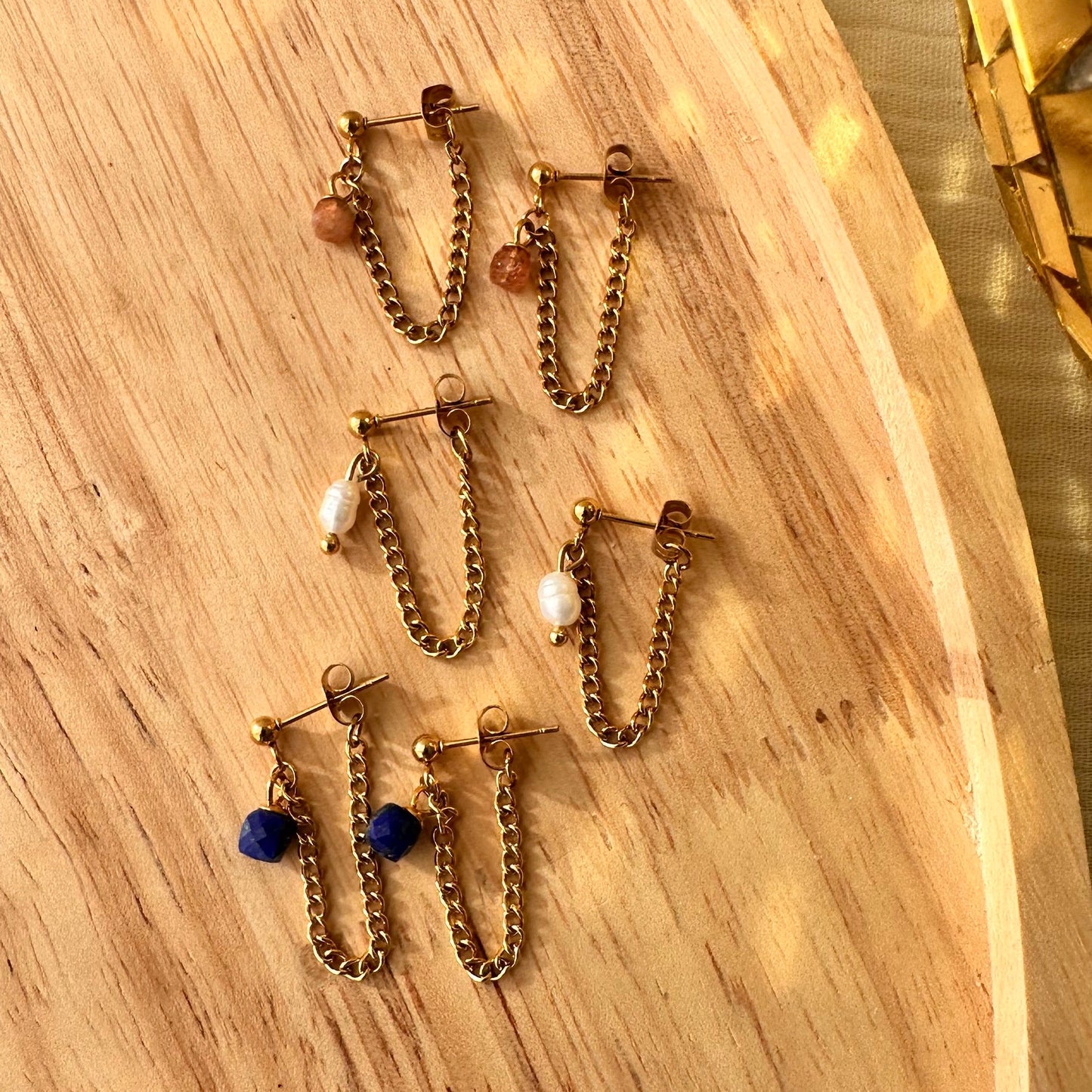 Boucles clou et chaine