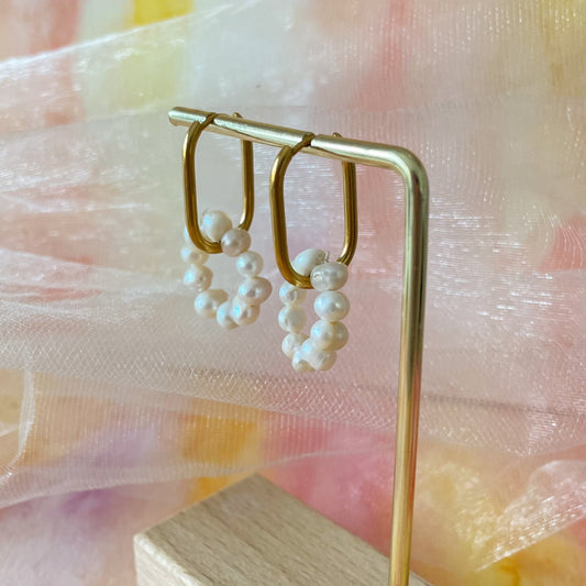 Boucles perle d'eau douce