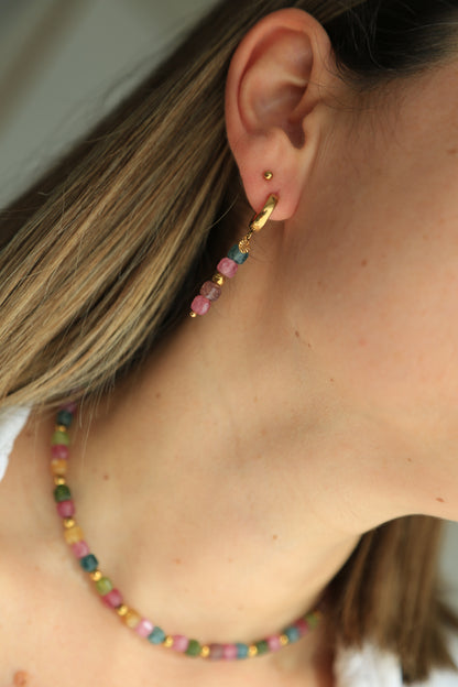 Collier cube coloré