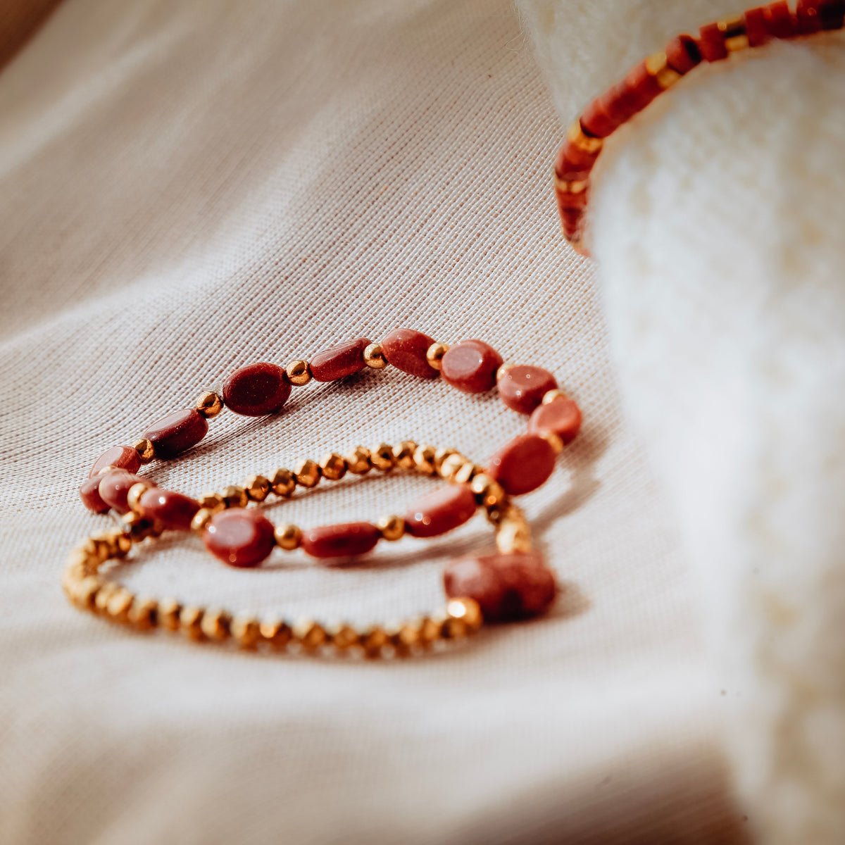 Bracelet perles ovales