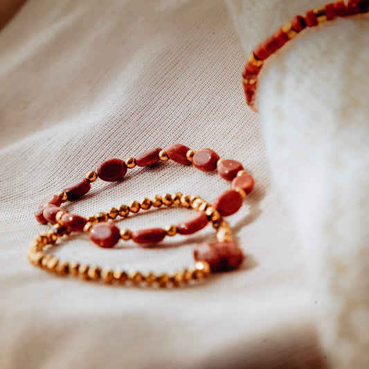 Bracelet perles ovales
