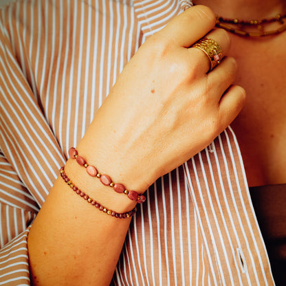 Bracelet perles ovales