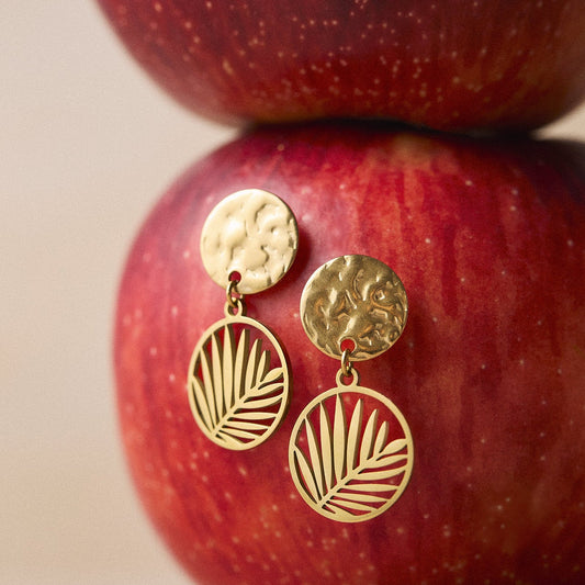 Boucles d'oreilles végétales