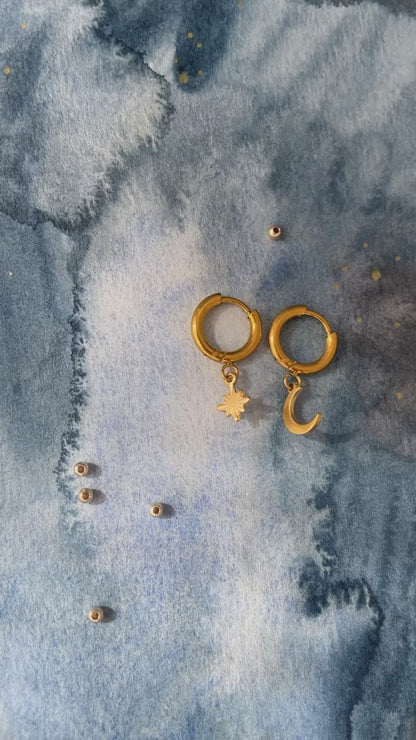 Boucles d'oreilles créole constellation