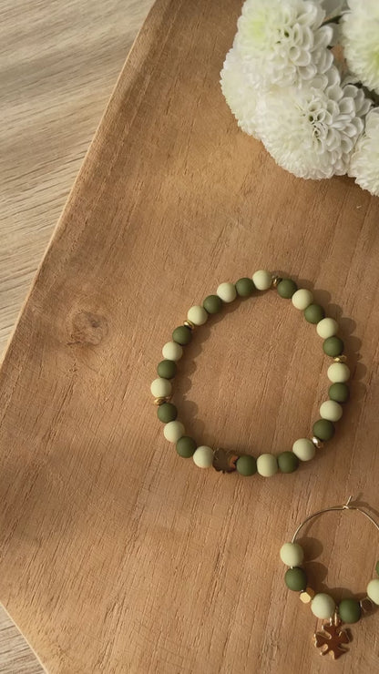 Bracelet personnalisé perle ronde mat