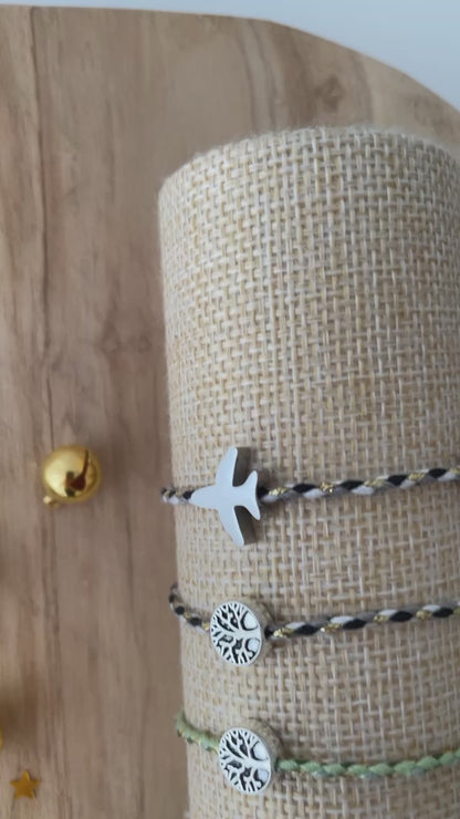 Bracelet fil perle acier inoxydable